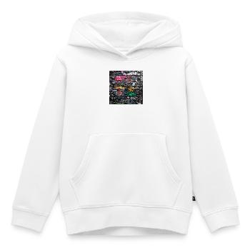 Des écrits colorés fous - Sweat Premium à capuche enfant bio - blanc - Devant - AI Model Kid Female (0cm)