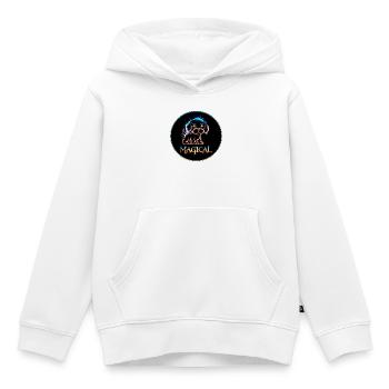 Chiot Magique - Sweat Premium à capuche enfant bio - blanc - Devant - AI Model Kid Female (0cm)