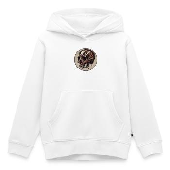 Crâne orné - Sweat Premium à capuche enfant bio - blanc - Devant - AI Model Kid Female (0cm)