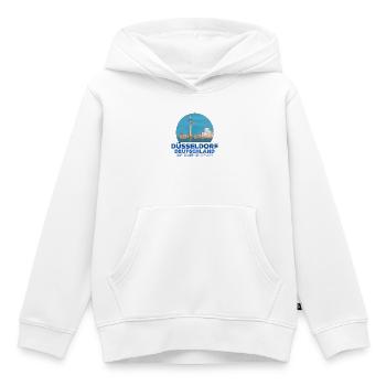 Düsseldorf North Rhine-Westphalia Germany - Kids Premium Organic Hoodie - white - Front - AI Model Kid Female (0cm)