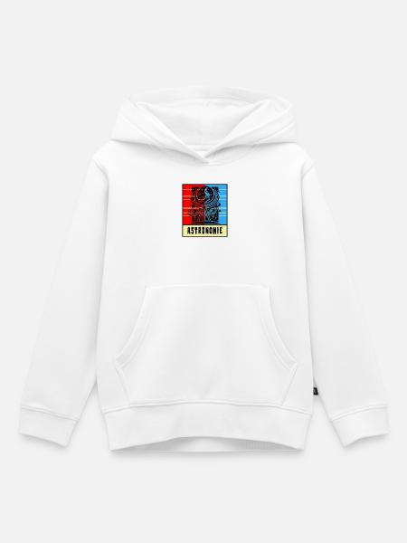Astronomie Retro Style - Kinder Premium Organic Hoodie - Weiß