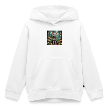 Goblin Sphynx - Kids Premium Organic Hoodie - white - Front - AI Model Kid Female (0cm)
