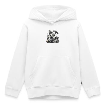 Exploitation minière – Tradition et ténacité - Sweat Premium à capuche enfant bio - blanc - Devant - AI Model Kid Female (0cm)