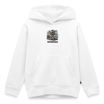 Travail acharné dans l’exploitation minière - Sweat Premium à capuche enfant bio - blanc - Devant - AI Model Kid Female (0cm)