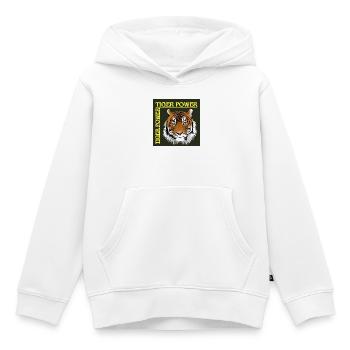Die Macht des Tigers - Kinder Premium Organic Hoodie - Weiß - Vorne - AI Model Kid Female (0cm)