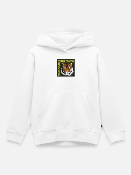 Die Macht des Tigers - Kinder Premium Organic Hoodie - Weiß