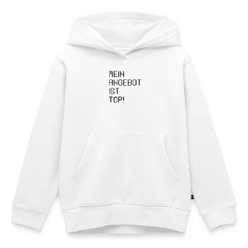 ANGEBOT IST TOP NACHFRAGE - Kinder Premium Organic Hoodie - Weiß - Vorne - AI Model Kid Female (0cm)