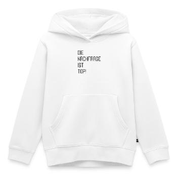 ANGEBOT NACHFRAGE - Kinder Premium Organic Hoodie - Weiß - Vorne - AI Model Kid Female (0cm)