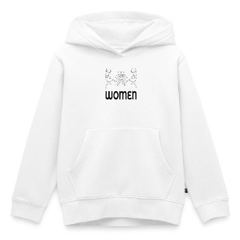 LINE ART ÄSTHETIK FRAUEN - Kinder Premium Organic Hoodie - Weiß - Vorne - AI Model Kid Female (0cm)