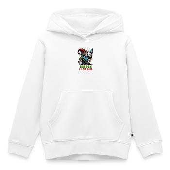 Zombie Gartenzwerg – Albtraum im Garten - Kinder Premium Organic Hoodie - Weiß - Vorne - AI Model Kid Female (0cm)