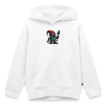 Zombie Gartenzwerg – Albtraum im Garten - Kinder Premium Organic Hoodie - Weiß - Vorne - AI Model Kid Female (0cm)