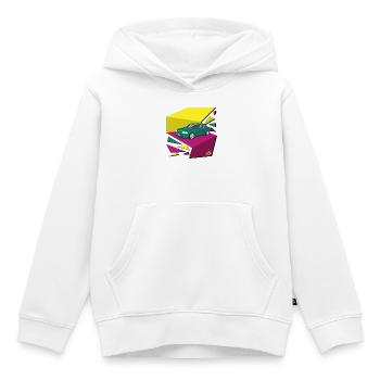 Funky 90‘s car - Kinder Premium Organic Hoodie - Weiß - Vorne - AI Model Kid Female (0cm)