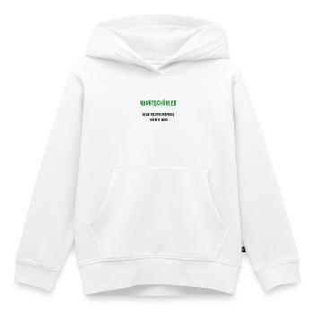Haubtschühler – Orthographe créative - Sweat Premium à capuche enfant bio - blanc - Devant - AI Model Kid Female (0cm)