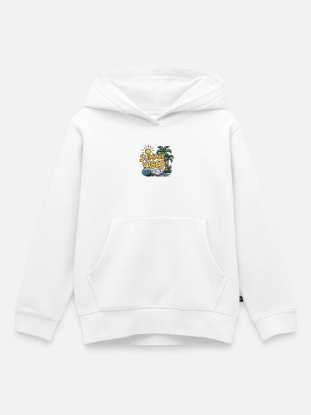 Nur Sommer-Vibes - Kinder Premium Organic Hoodie - Weiß