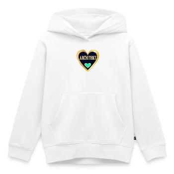 ARCHITEKTUR BERUF STUDIUM ARCHITEKT - Kinder Premium Organic Hoodie - Weiß - Vorne - AI Model Kid Female (0cm)