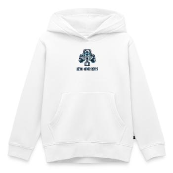 Conception de puissance du piston - Sweat Premium à capuche enfant bio - blanc - Devant - AI Model Kid Female (0cm)