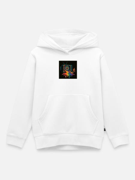 Melted Media – Raus aus der Matrix - Kinder Premium Organic Hoodie - Weiß