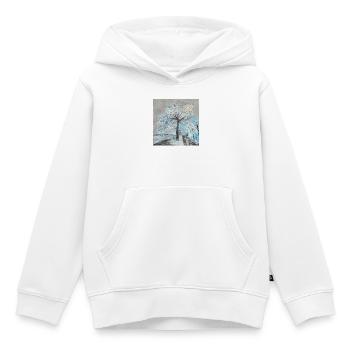 hiver - Sweat Premium à capuche enfant bio - blanc - Devant - AI Model Kid Female (0cm)