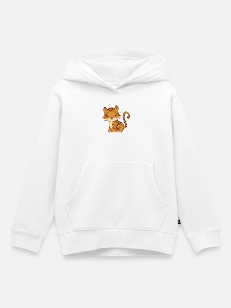 Tiger - Kinder Premium Organic Hoodie - Weiß
