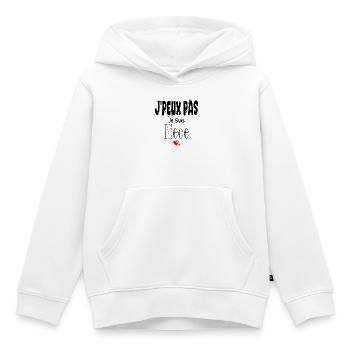 J'Peux Pas Je suis Nièce - Sweat Premium à capuche enfant bio - blanc - Devant - AI Model Kid Female (0cm)