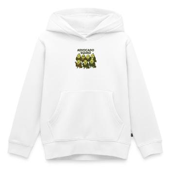 Avocado Squad – Des avocats qui ont du mordant - Sweat Premium à capuche enfant bio - blanc - Devant - AI Model Kid Female (0cm)