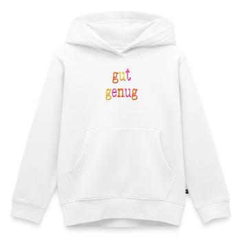 SELBSTWERT - GUT GENUG SEIN - Kinder Premium Organic Hoodie - Weiß - Vorne - AI Model Kid Female (0cm)