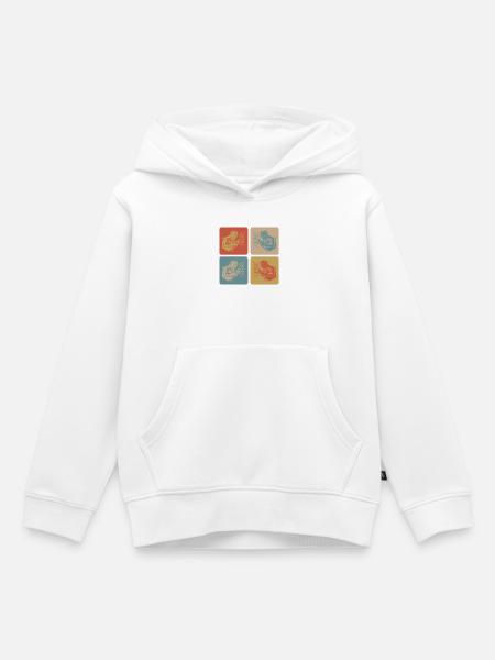 Schweißer im Retro-Style - Kinder Premium Organic Hoodie - Weiß