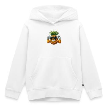 Süße coole Ananas Cartoon Sommerspaß Fruchtig - Kinder Premium Organic Hoodie - Weiß - Vorne - AI Model Kid Female (0cm)