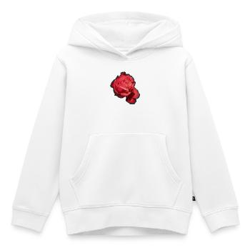 Rote Rose - Kinder Premium Organic Hoodie - Weiß - Vorne - AI Model Kid Female (0cm)