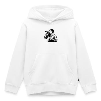 HipHop, rappeur. - Sweat Premium à capuche enfant bio - blanc - Devant - AI Model Kid Female (0cm)