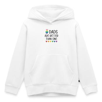 LGBTQ Pride Month - Zwei Väter sind besser als einer - Kinder Premium Organic Hoodie - Weiß - Vorne - AI Model Kid Female (0cm)