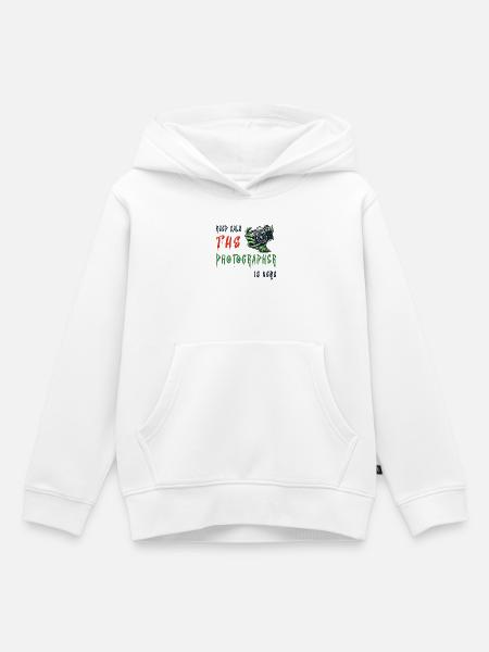 Zombie Photographer Alert - Kinder Premium Organic Hoodie - Weiß
