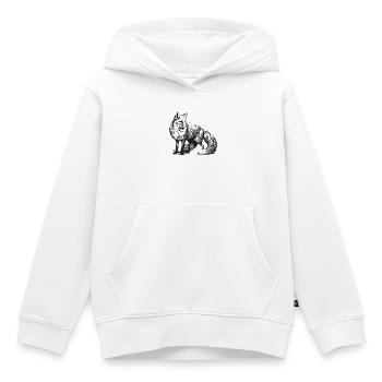 Renard – Garde forestier - Sweat Premium à capuche enfant bio - blanc - Devant - AI Model Kid Female (0cm)