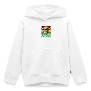 Stop Atom – Radioaktiver - Kinder Premium Organic Hoodie - Weiß - Vorne - AI Model Kid Female (0cm)
