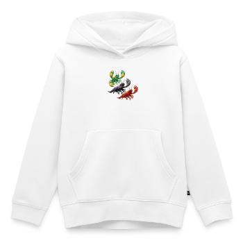 Homard fantaisie coloré scintillant Habitation de mer - Sweat Premium à capuche enfant bio - blanc - Devant - AI Model Kid Female (0cm)