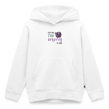 Keep Calm – The Sprayer - Kids Premium Organic Hoodie - white - Front - AI Model Kid Female (0cm)