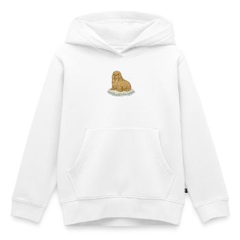 Nordische Arktis - Walross - Kinder Premium Organic Hoodie - Weiß - Vorne - AI Model Kid Female (0cm)