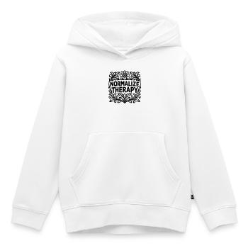 Normalize - Kinder Premium Organic Hoodie - Weiß - Vorne - AI Model Kid Female (0cm)