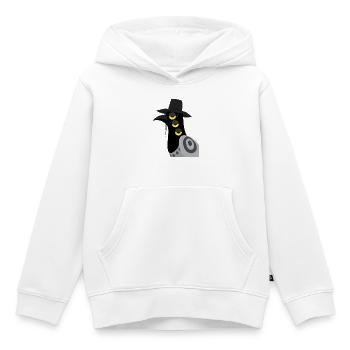 Dämonischer Vogel skeptisch - Kinder Premium Organic Hoodie - Weiß - Vorne - AI Model Kid Female (0cm)