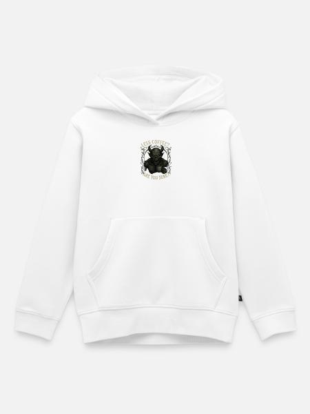 Dark Roast Coffee Demon - Kinder Premium Organic Hoodie - Weiß