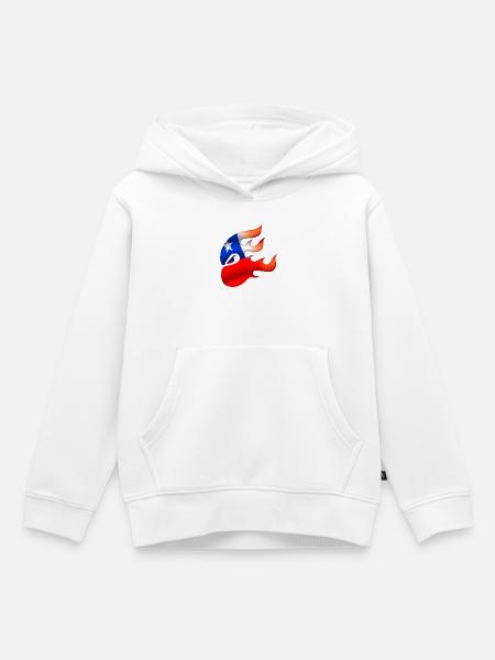 Flagge von Chile - Chile - Ninja - Kinder Premium Organic Hoodie - Weiß