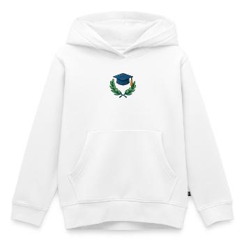 Akademischer Abschluss Kranz Design - Kinder Premium Organic Hoodie - Weiß - Vorne - AI Model Kid Female (0cm)