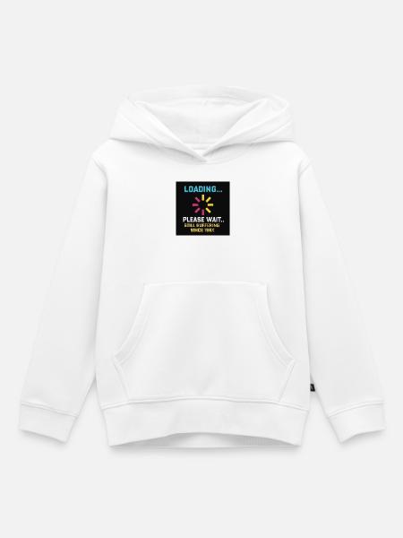 Ladezeichen Humor Motiv - Kinder Premium Organic Hoodie - Weiß