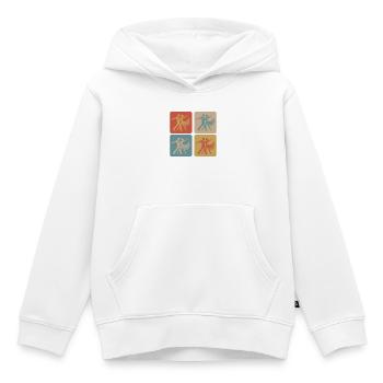 Elegantes Tanzpaar Vintage Look - Kinder Premium Organic Hoodie - Weiß - Vorne - AI Model Kid Female (0cm)