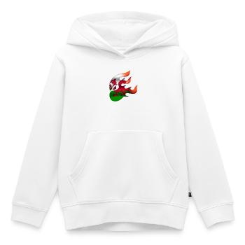 Flagge von Wales - Walisisch - Ninja - Kinder Premium Organic Hoodie - Weiß - Vorne - AI Model Kid Female (0cm)