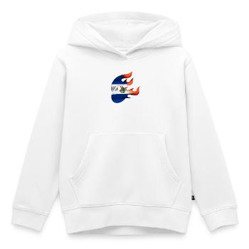 Flag of El Salvador - The Savior - Ninja - Kids Premium Organic Hoodie - white - Front - AI Model Kid Female (0cm)