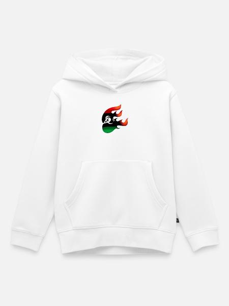 Flagge von Libyen - Libyen - Ninja - Kinder Premium Organic Hoodie - Weiß