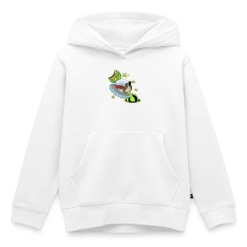 GESCHLOSSEN - Kinder Premium Organic Hoodie - Weiß - Vorne - AI Model Kid Female (0cm)