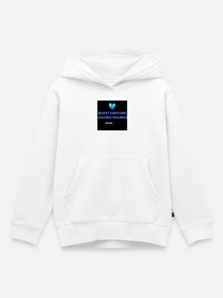 INSERT EMOTIONS LOADING FEELINGS - Kinder Premium Organic Hoodie - Weiß