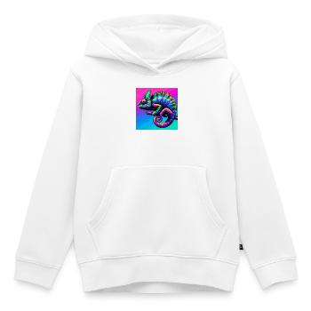 Chamäleon - Kinder Premium Organic Hoodie - Weiß - Vorne - AI Model Kid Female (0cm)